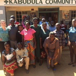 Catherine Dunlop and Participants outside Kabdula Hospital